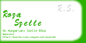 roza szelle business card